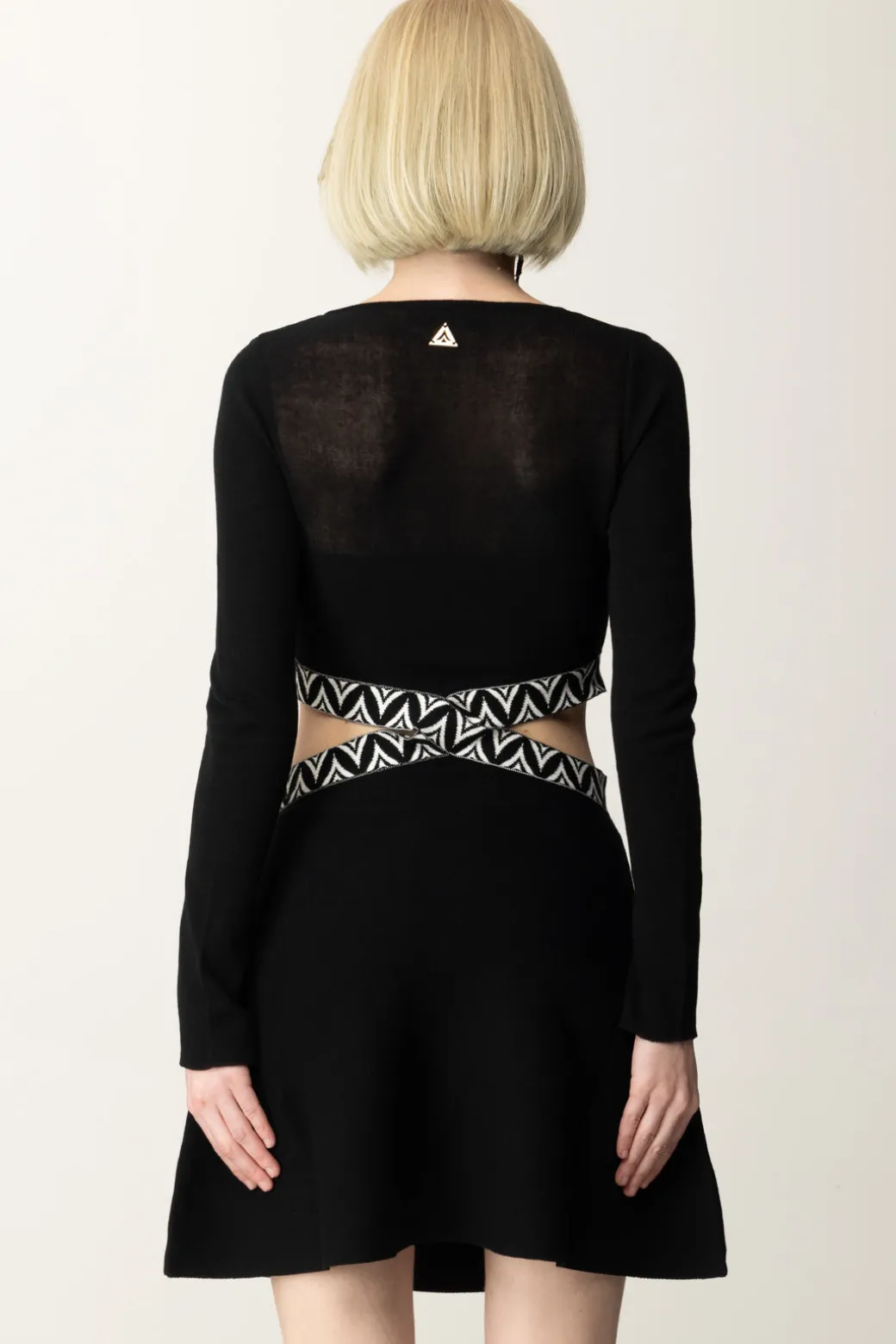 Donna Akep Abito Flare con Dettagli Cut-out Geometrici