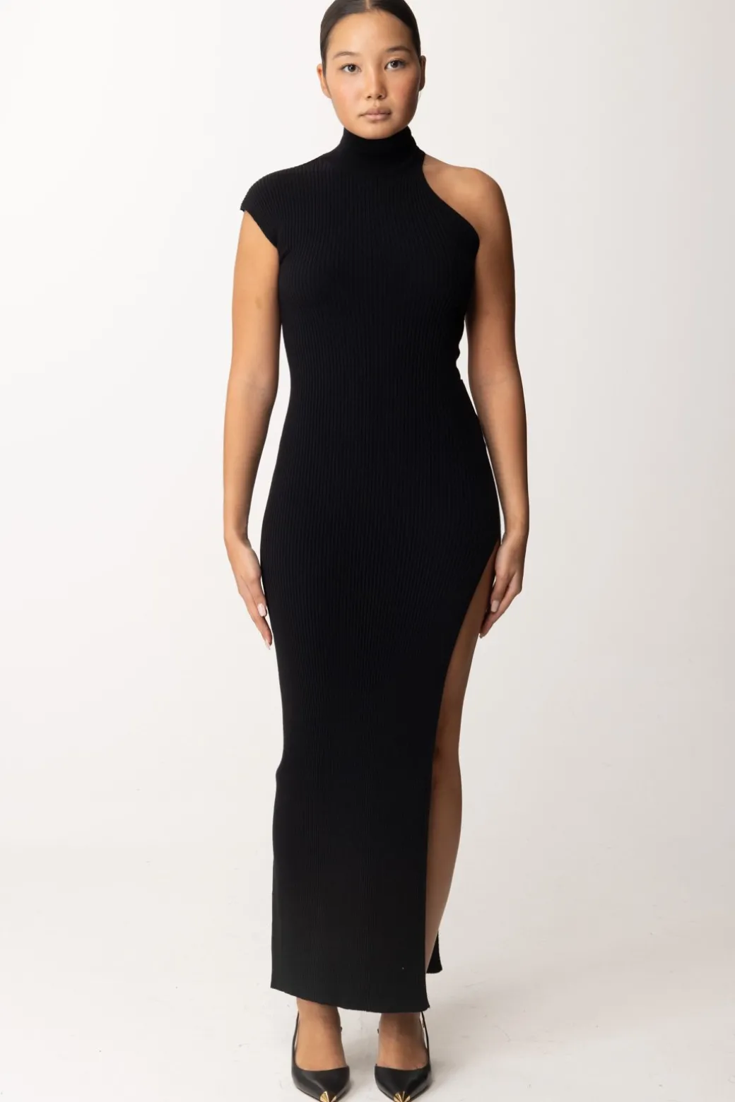 Donna Aniye By Abito Lungo Asimmetrico con Inserto In Tulle Zoe