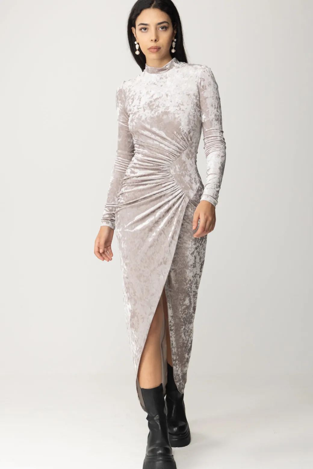 Donna Aniye By Abito Lungo Zoe In Ciniglia con Spacco