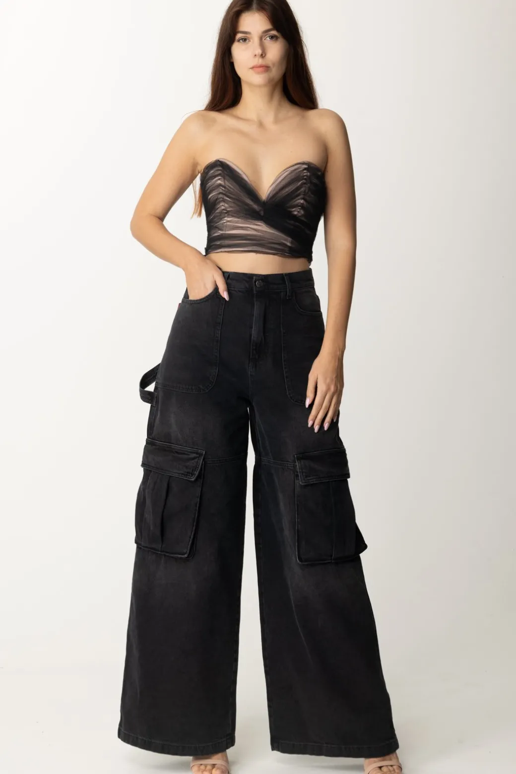 Donna Aniye By Bustier Rivestito In Tulle Riley