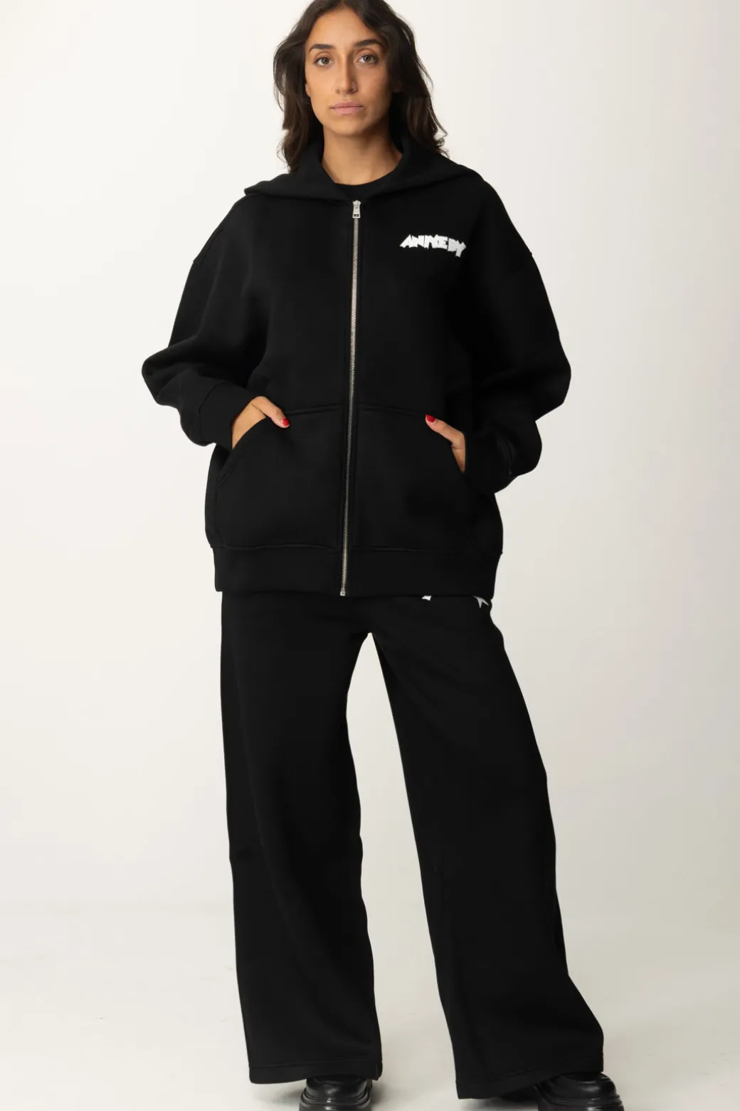 Donna Aniye By Felpa Full Zip con Cappuccio e Stampa Mickey