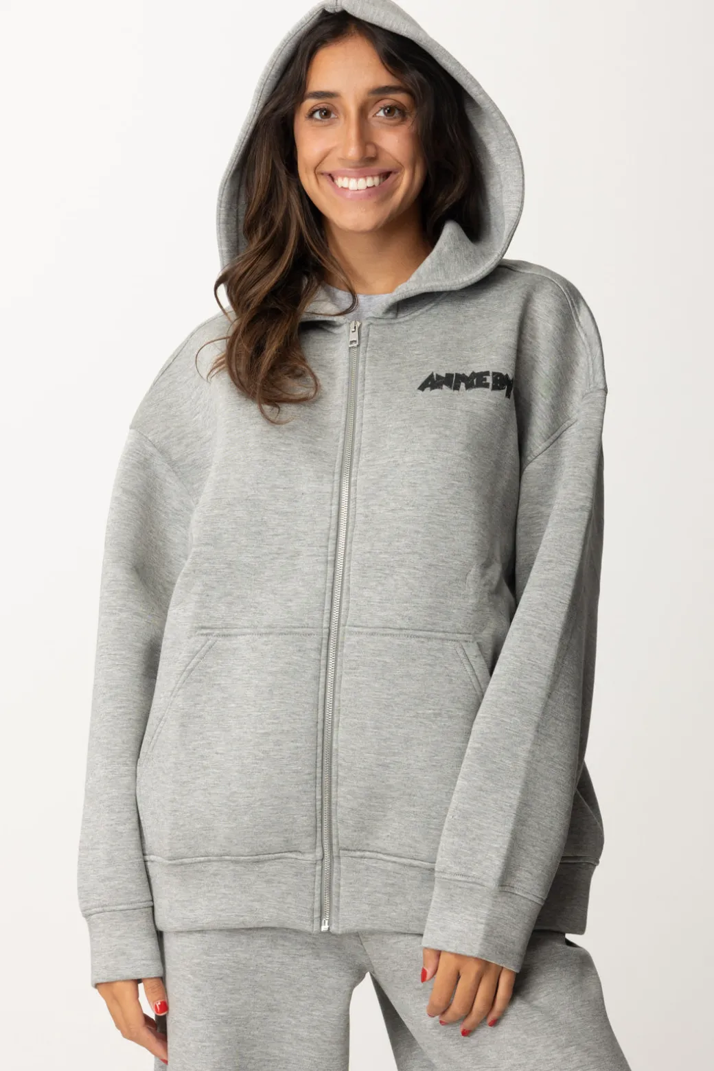 Donna Aniye By Felpa Full Zip con Cappuccio e Stampa Mickey