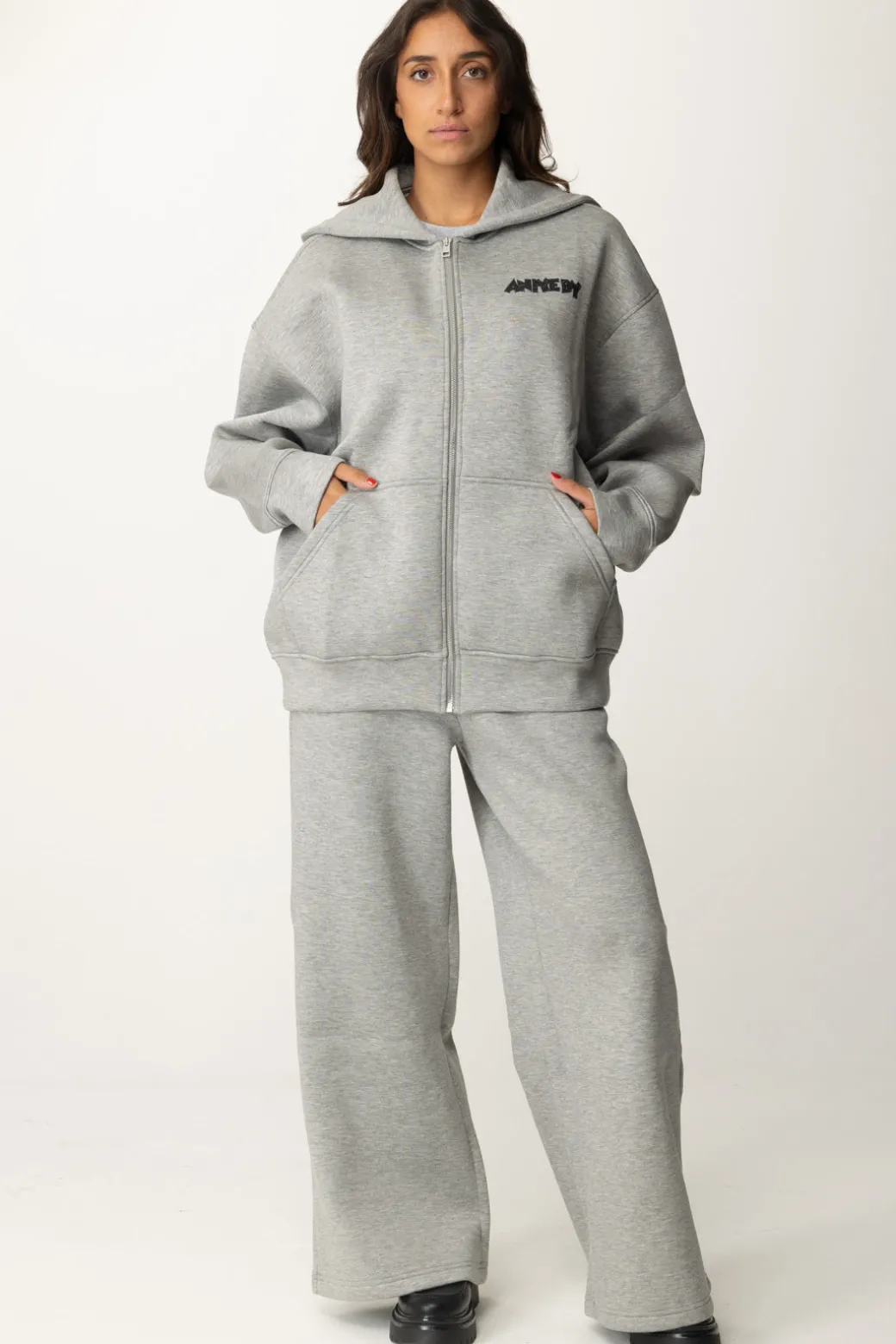 Donna Aniye By Felpa Full Zip con Cappuccio e Stampa Mickey