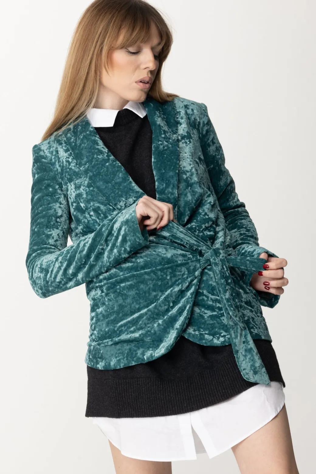 Donna Aniye By Giacca In Velluto Zira con Chiusura a Fiocco