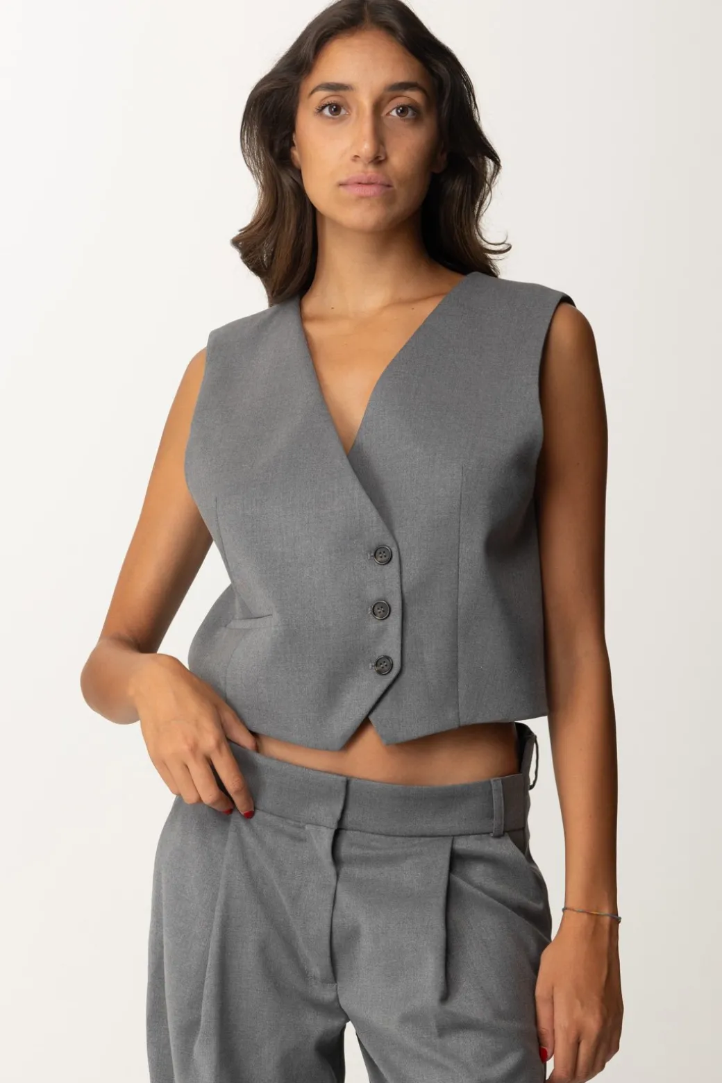 Donna Aniye By Gilet In Fresco Lana Dandy