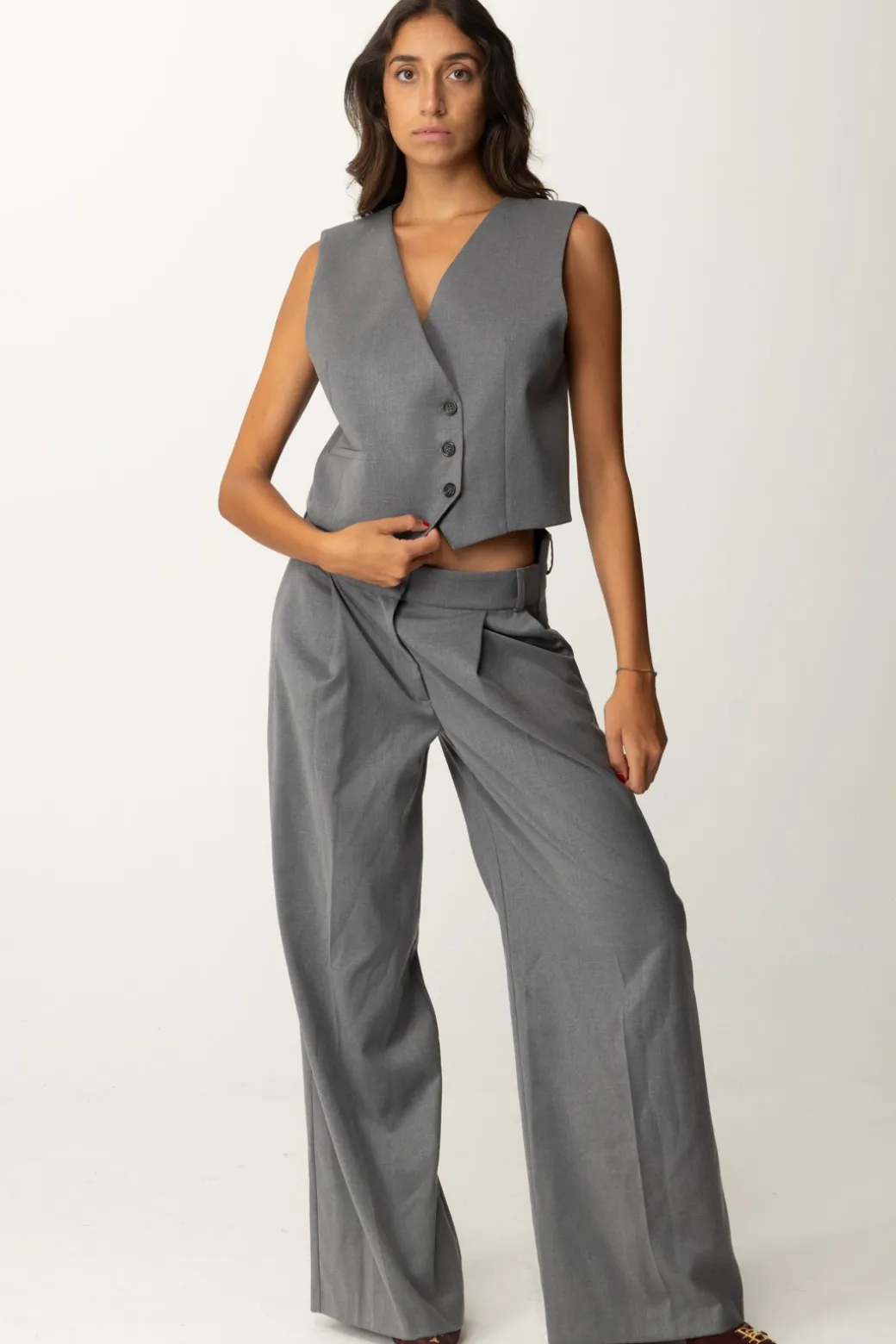Donna Aniye By Gilet In Fresco Lana Dandy
