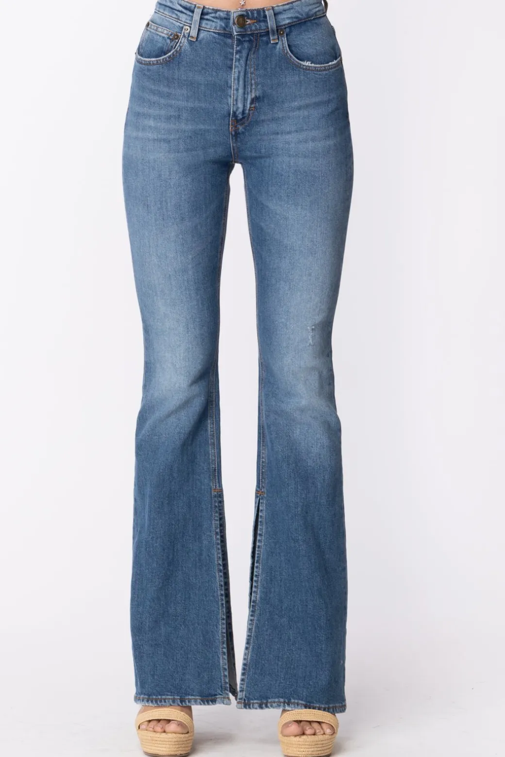 Donna Aniye By Jeans a Zampa Alabama con Orlo Sfrangiato