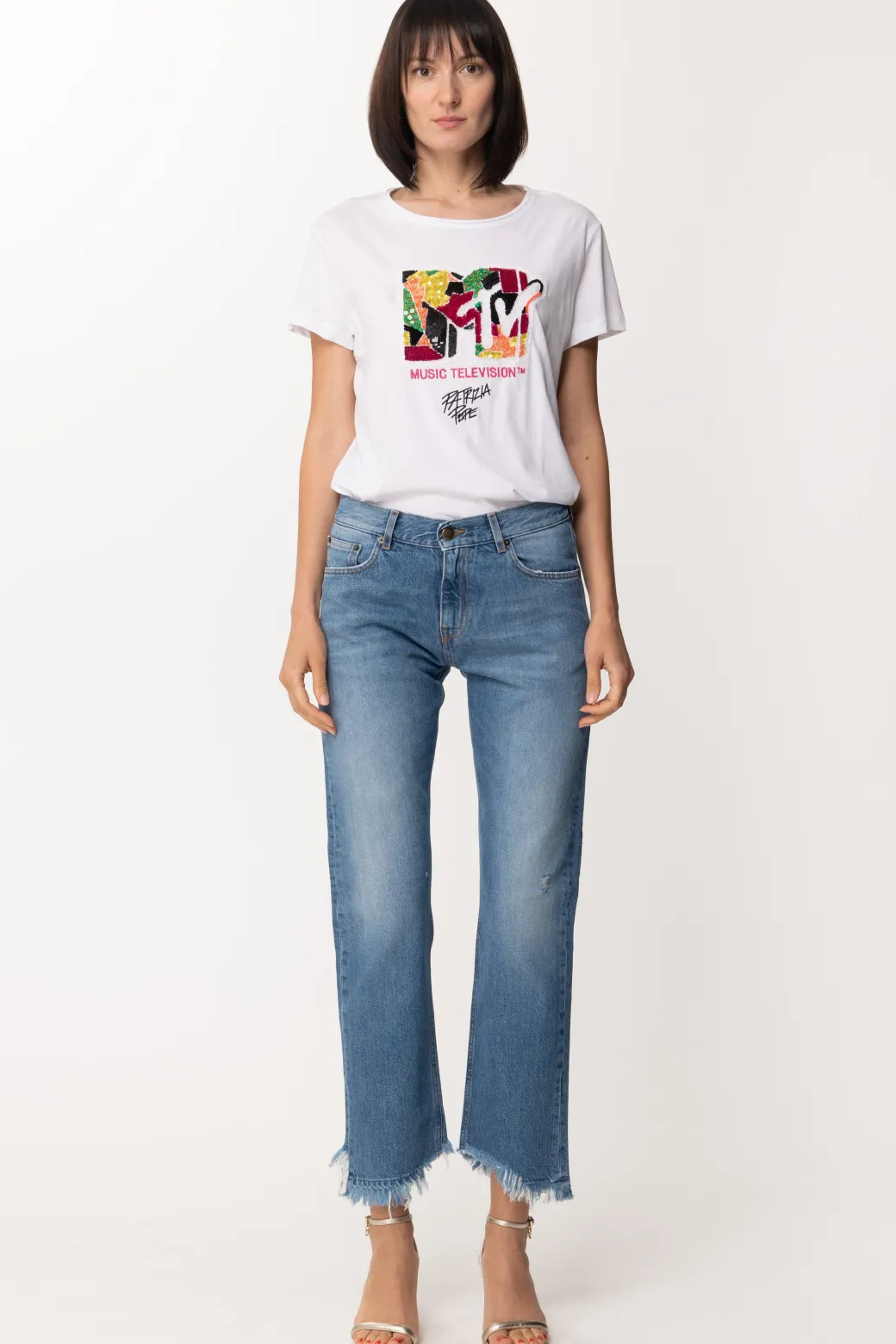 Donna Aniye By Jeans Boyfriend Dakota con Orlo Sfrangiato