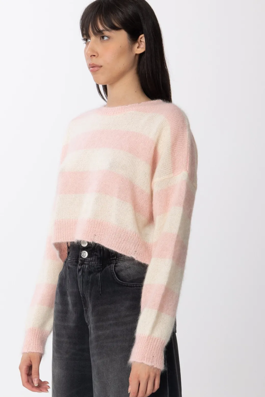 Donna Aniye By Maglia Crop a Righe