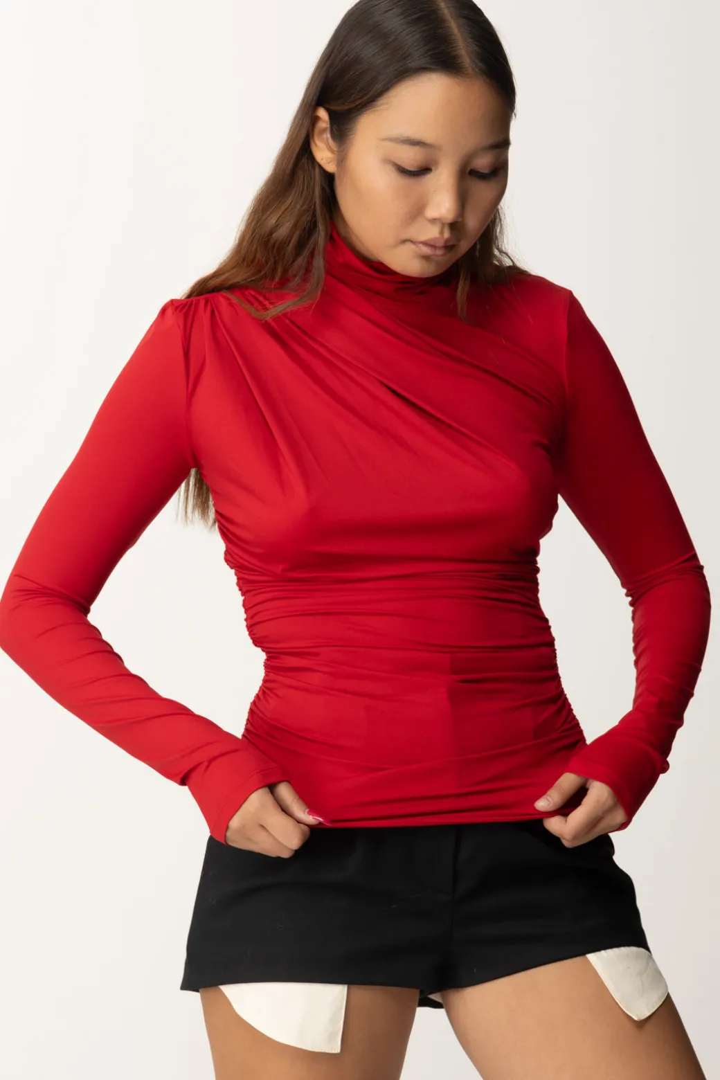 Donna Aniye By Maglia In Jersey con Collo Alto Jett