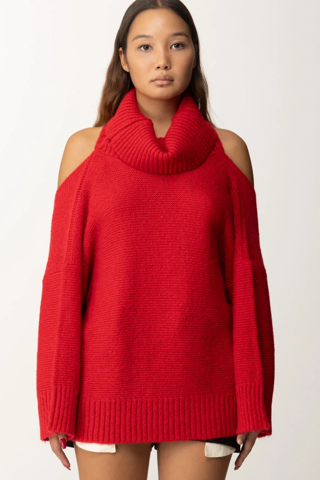 Donna Aniye By Maxi Pullover con Scollatura Sul Retro Maya