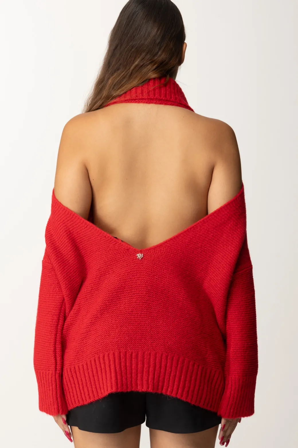 Donna Aniye By Maxi Pullover con Scollatura Sul Retro Maya