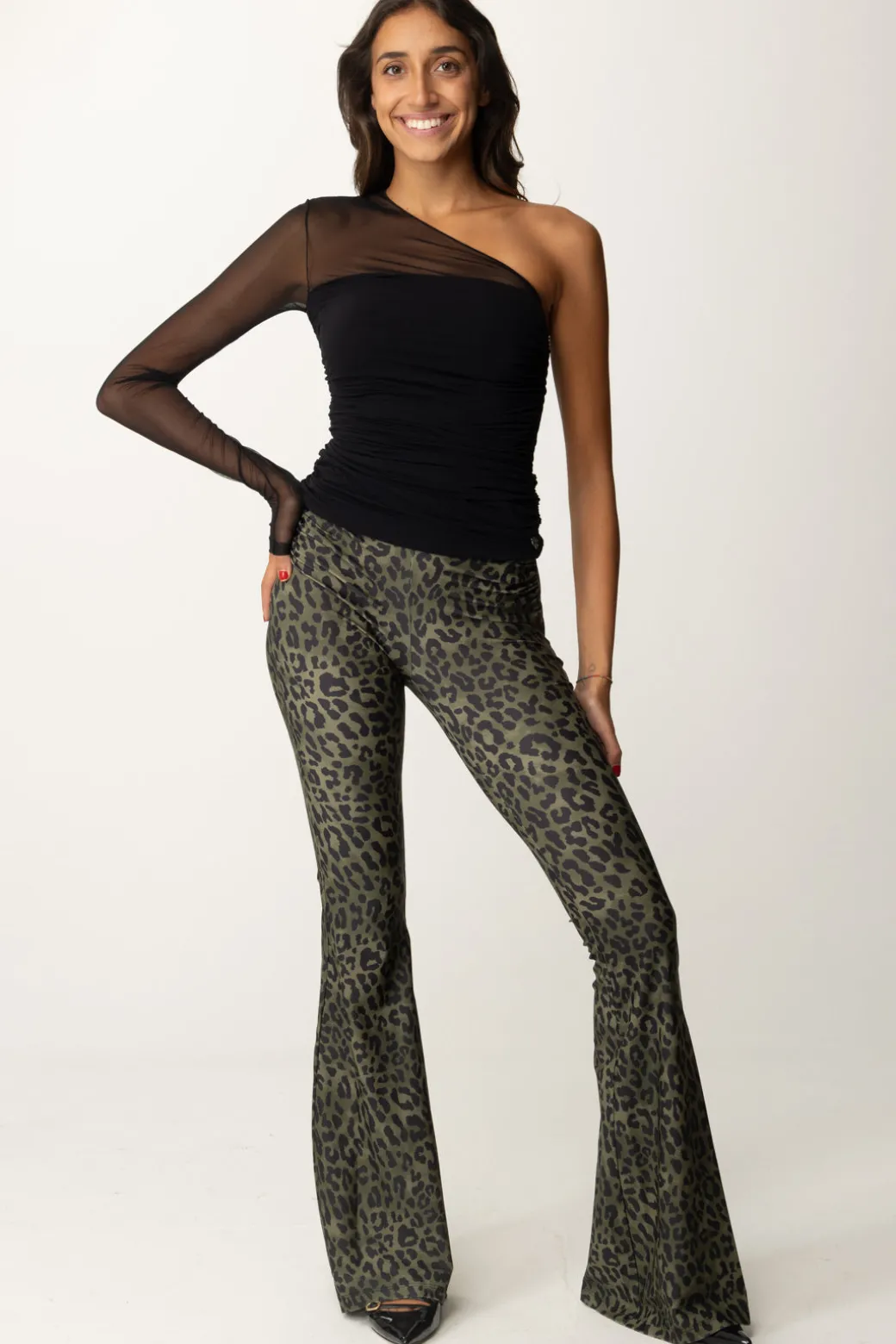 Donna Aniye By Pantaloni In Lycra Flared Ice