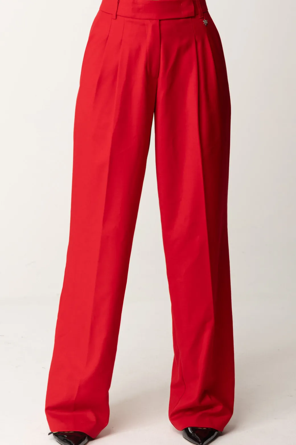 Donna Aniye By Pantaloni Wide-leg In Fresco Lana Dandy