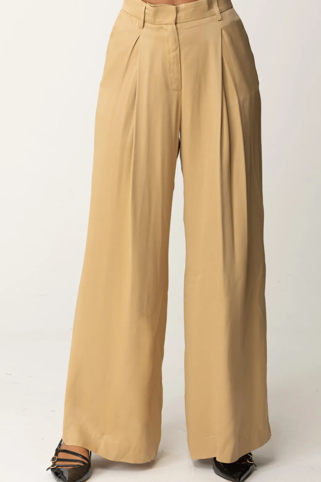Donna Aniye By Pantaloni Wide-leg In Raso Jodie