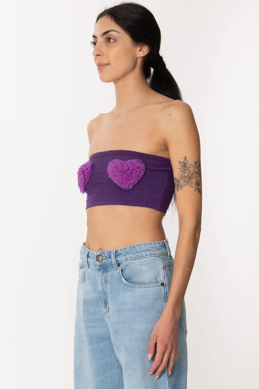 Donna Aniye By Top Kara a Fascia con Applicazioni In Tulle
