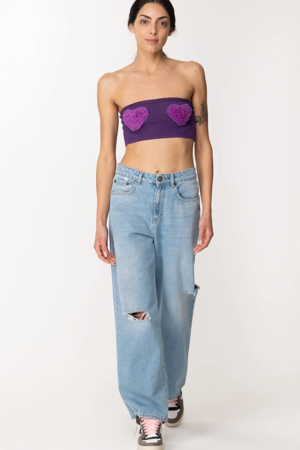 Donna Aniye By Top Kara a Fascia con Applicazioni In Tulle