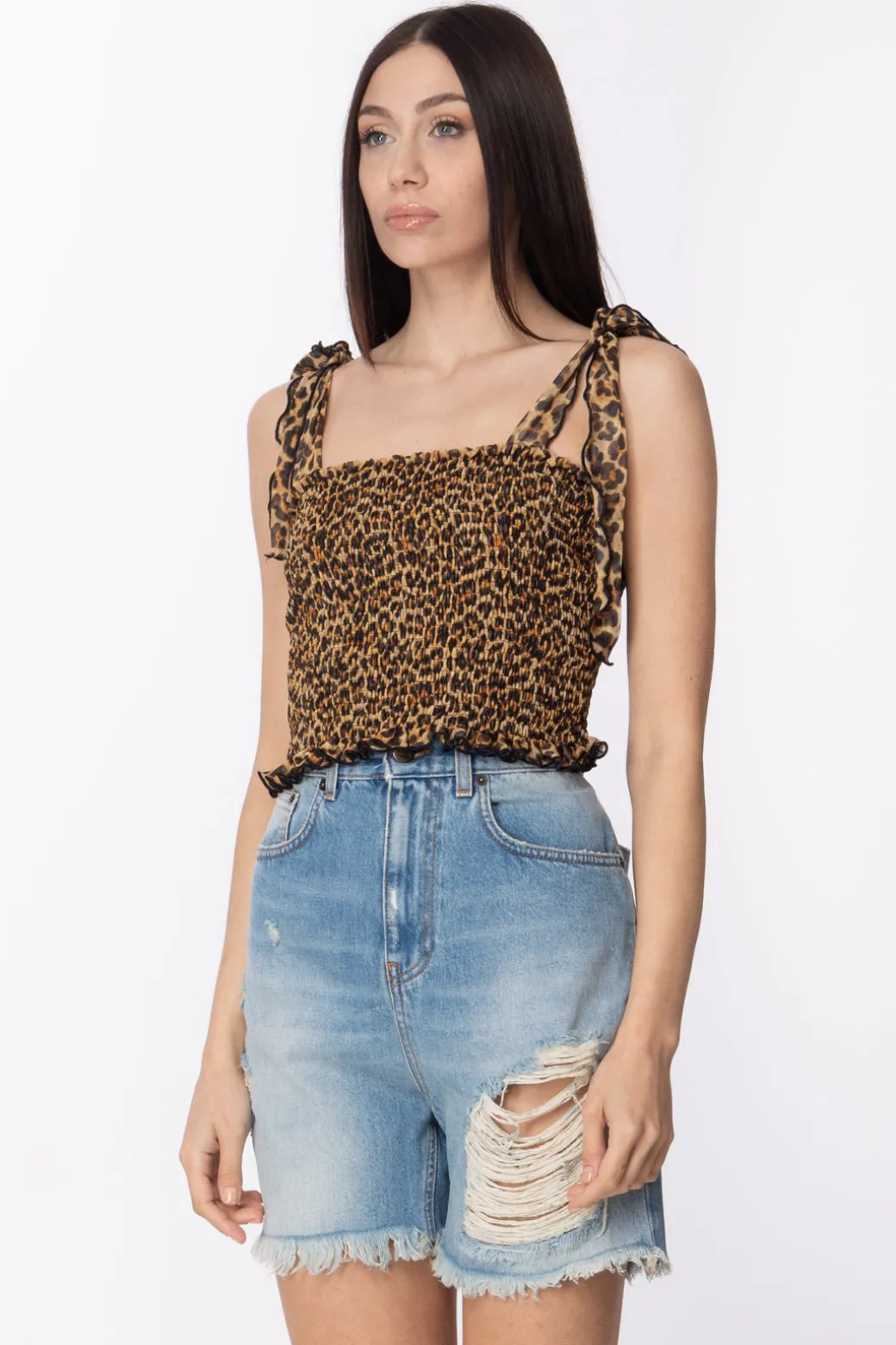 Donna Aniye By Top Kissy Arricciato Stampa Animalier