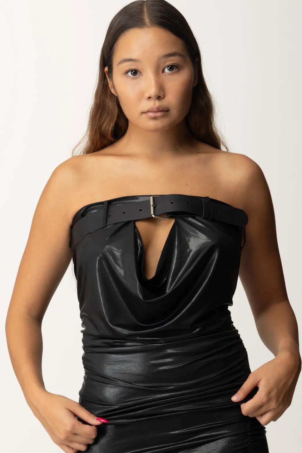 Donna Aniye By Top Lamè con Cintura Vick