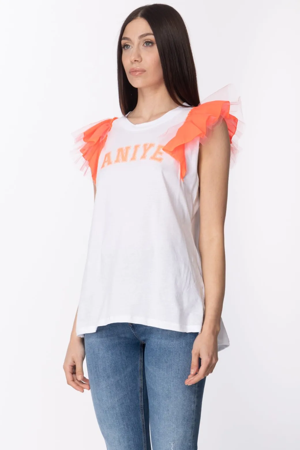Donna Aniye By Tshirt Wings con Volant