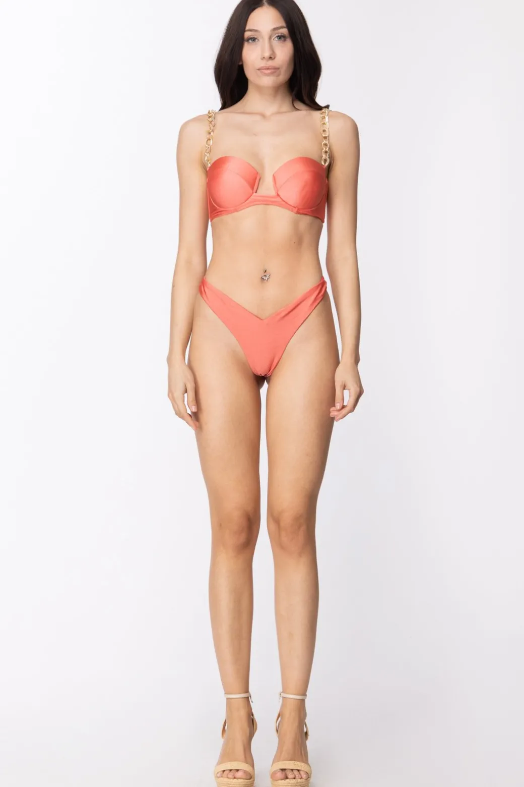Donna Ardoel Bikini con Push Up e Catene Dorate Cindy