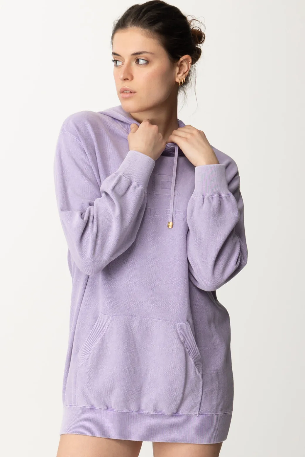 Donna Elisabetta Franchi Abito Felpa con Logo