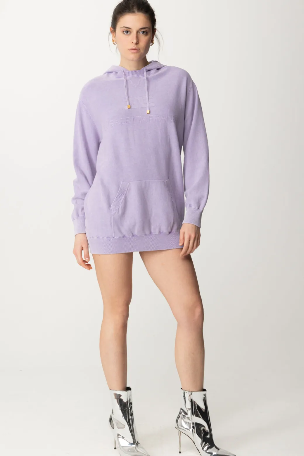 Donna Elisabetta Franchi Abito Felpa con Logo