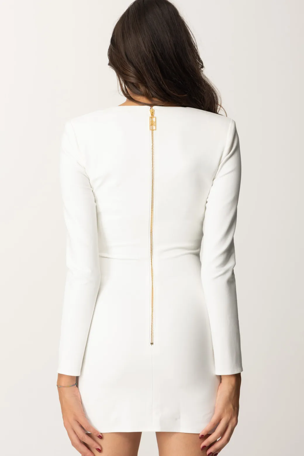 Donna Elisabetta Franchi Abito Mini con Dettaglio Zip