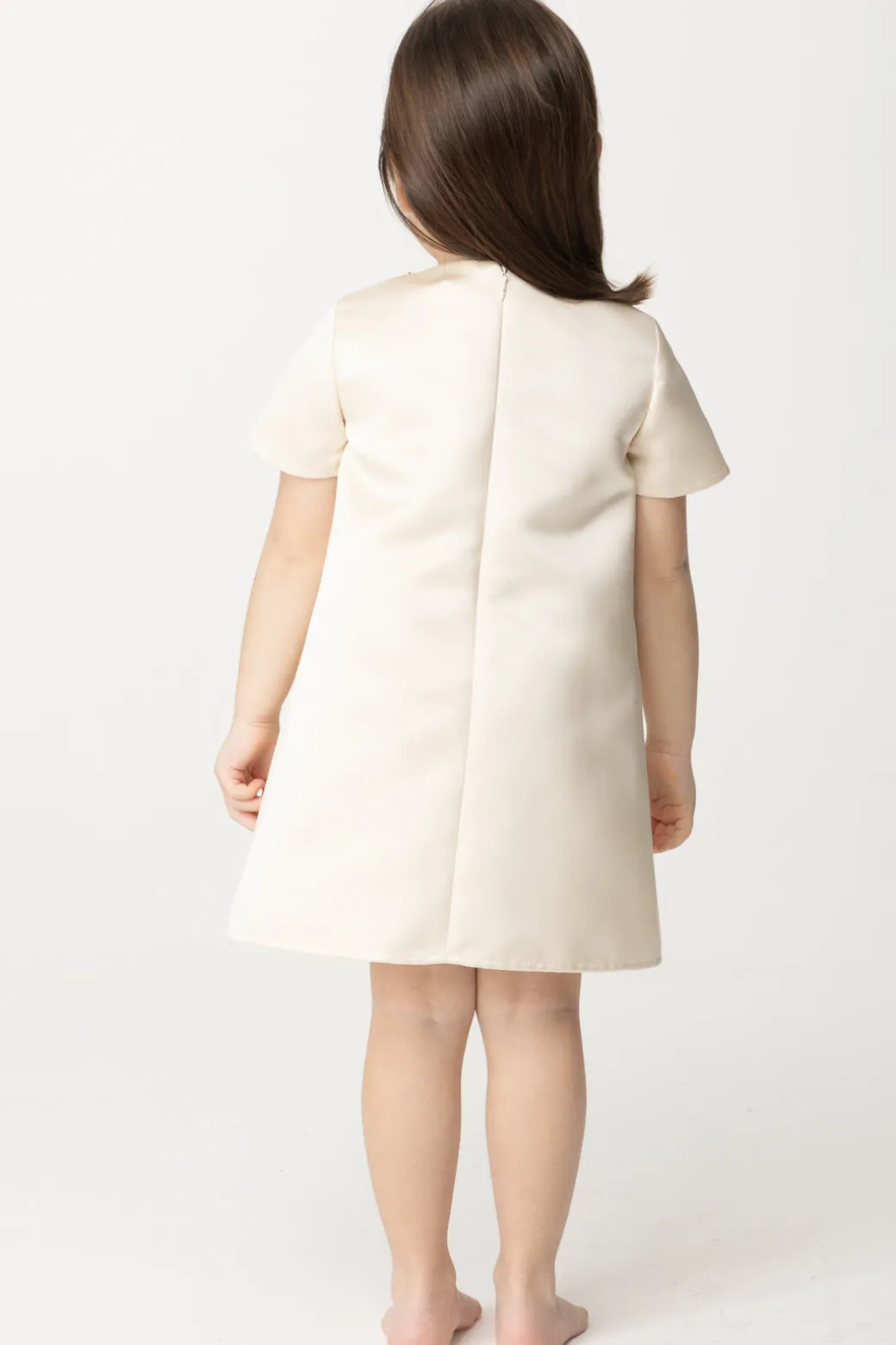 Elisabetta Franchi Bambina Abito a Sacchetto con Applicazione Rose