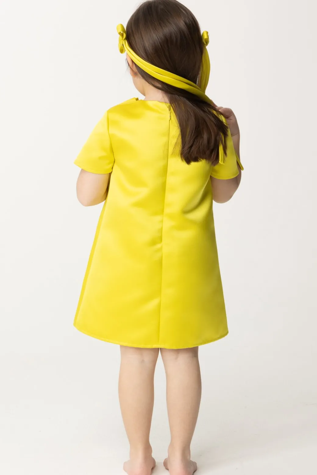 Elisabetta Franchi Bambina Abito a Sacchetto con Applicazione Rose