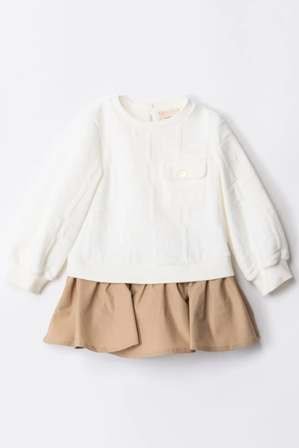 Elisabetta Franchi Bambina Abito Bi-color Embossed