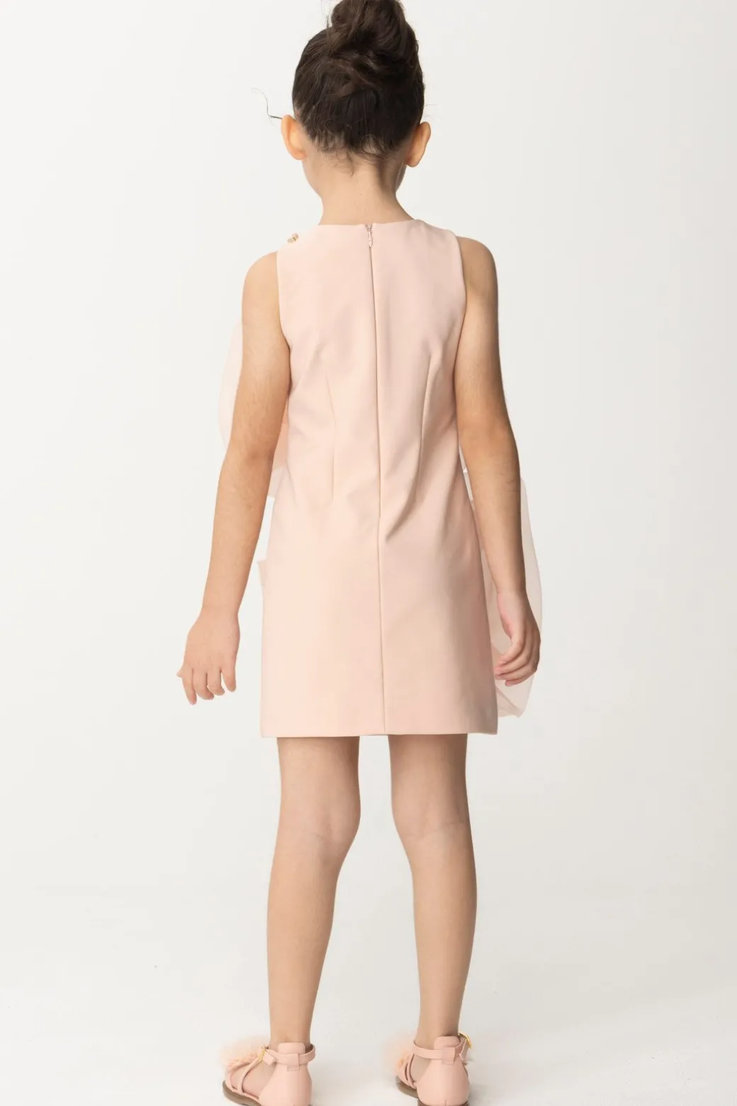Elisabetta Franchi Bambina Abito con Maxi Rose Sul Fronte