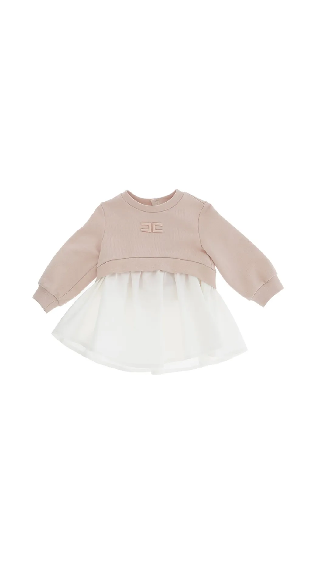 Elisabetta Franchi Bambina Abito In Felpa con Gonna In Popeline