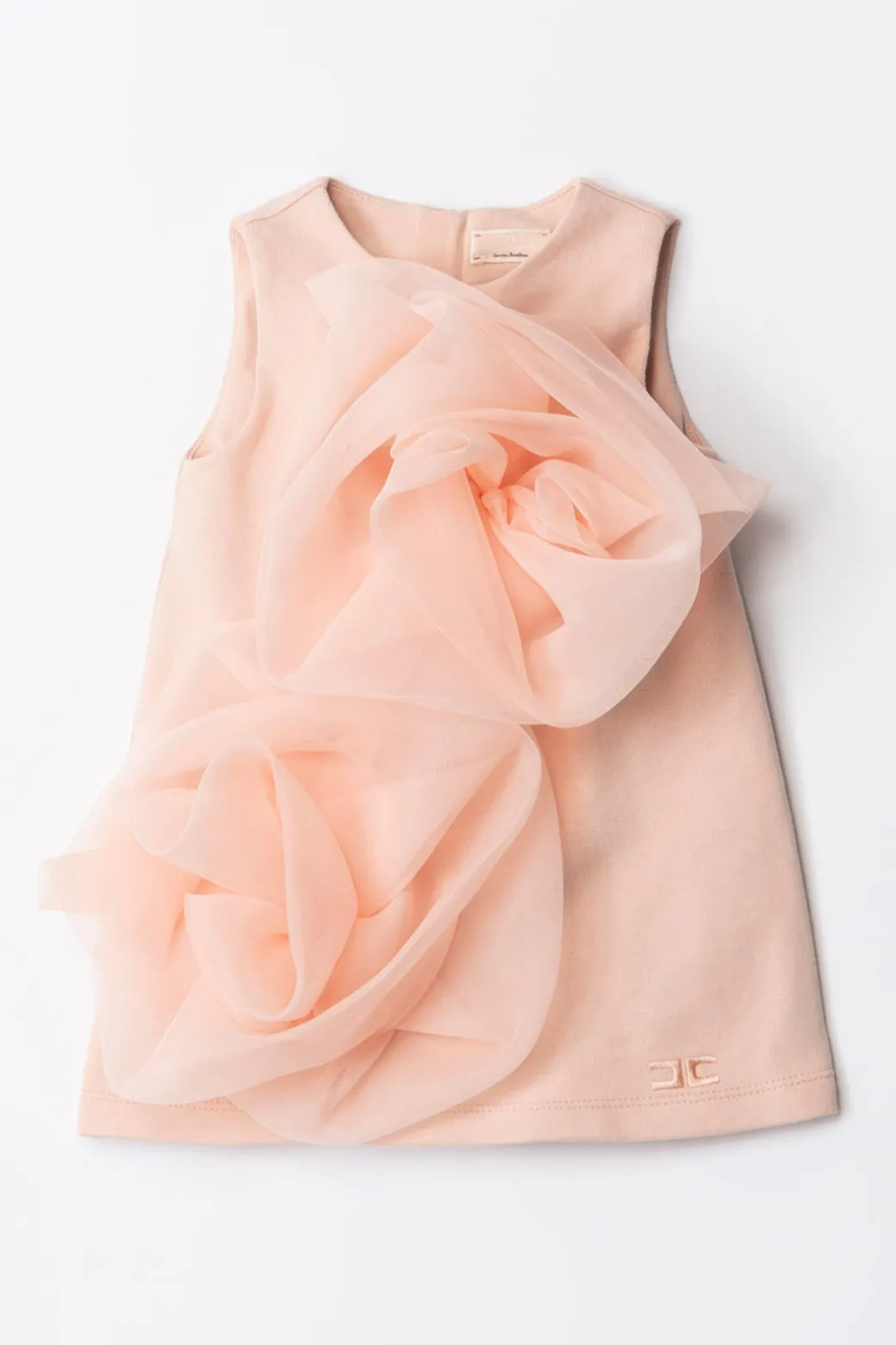 Elisabetta Franchi Bambina Abito In Felpa con Maxi Rose