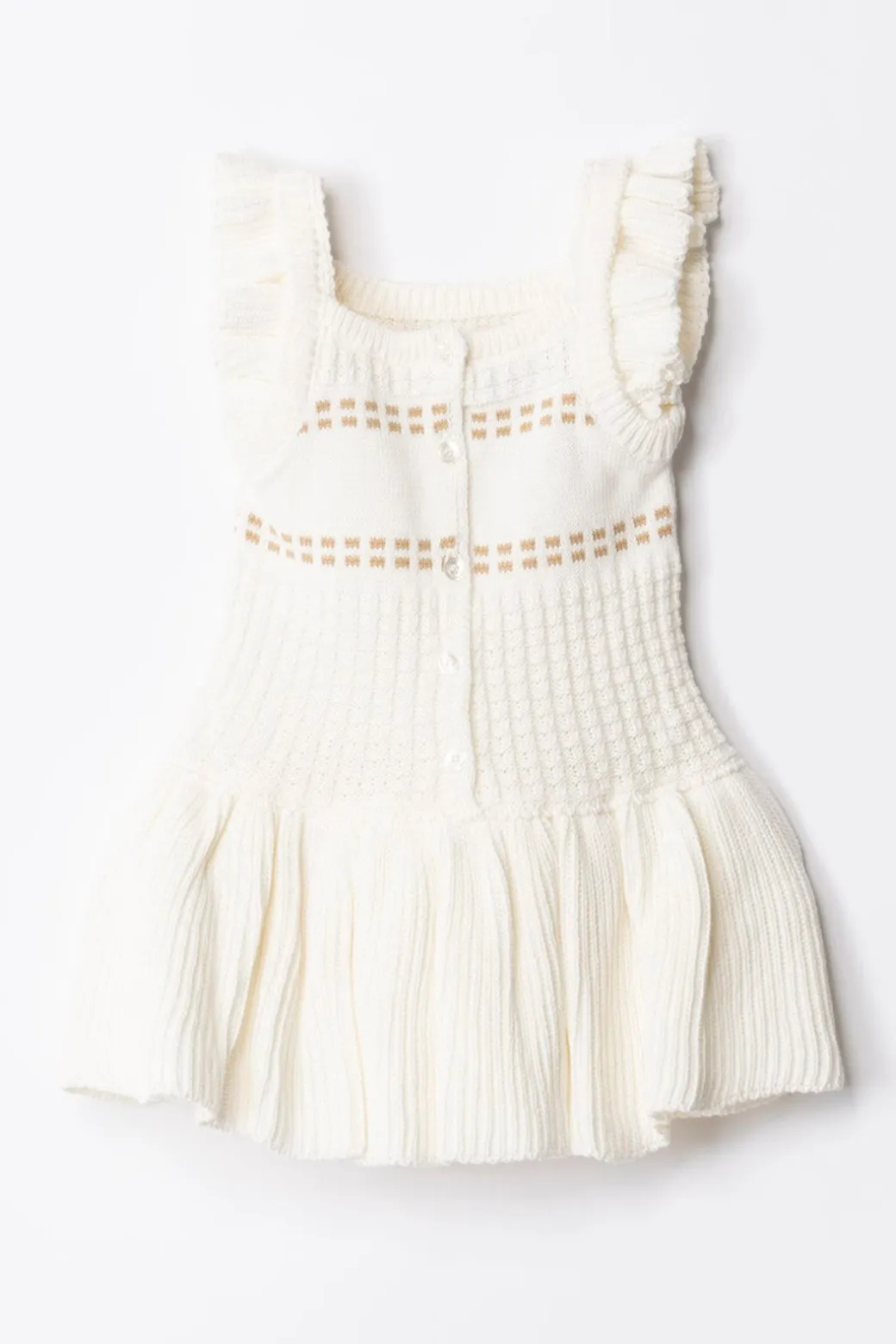 Elisabetta Franchi Bambina Abito In Maglia con Ricamo Logo