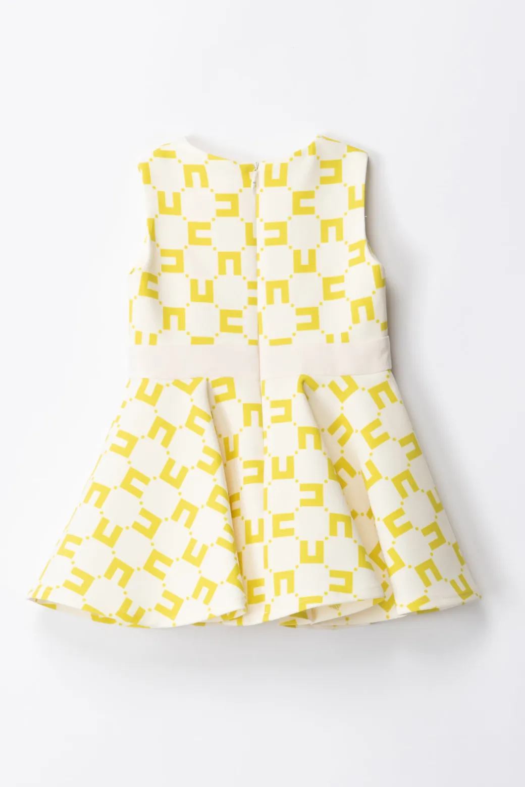 Elisabetta Franchi Bambina Abito Stampa Logo con Gonna a Ruota