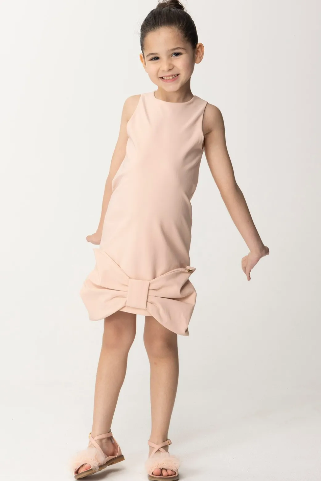 Elisabetta Franchi Bambina Abito Tubino con Maxi Fiocco