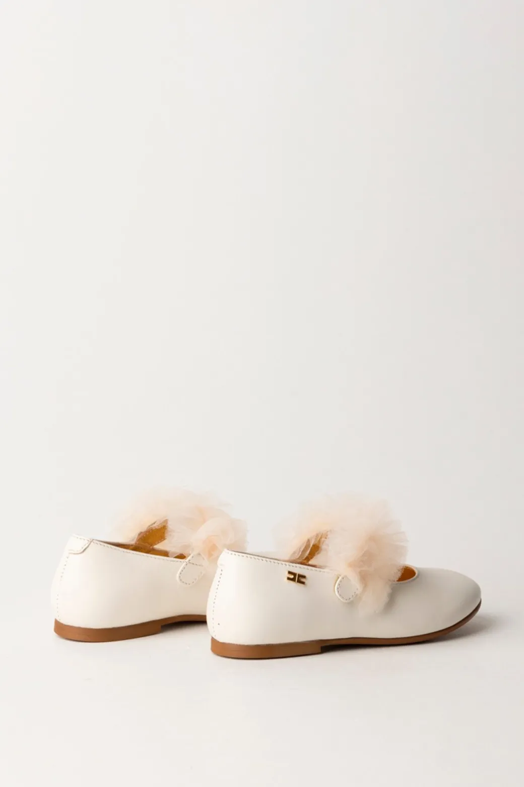 Elisabetta Franchi Bambina Ballerine con Dettaglio In Tulle