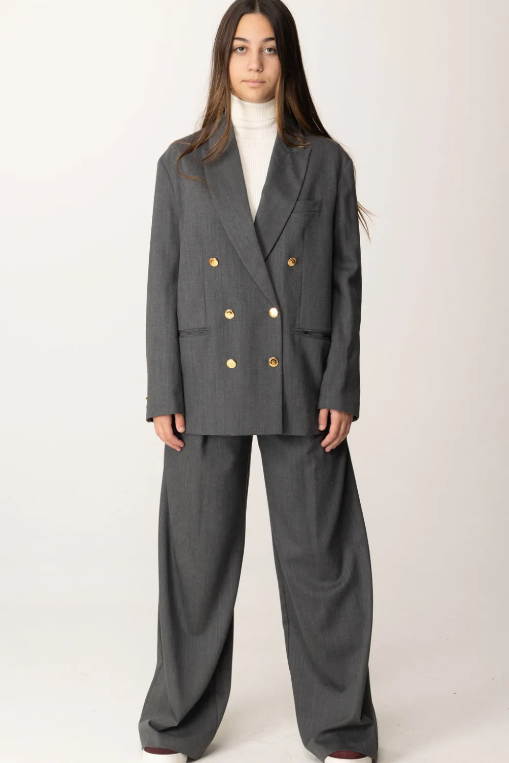 Elisabetta Franchi Bambina Blazer Doppiopetto In Tela Di Lana