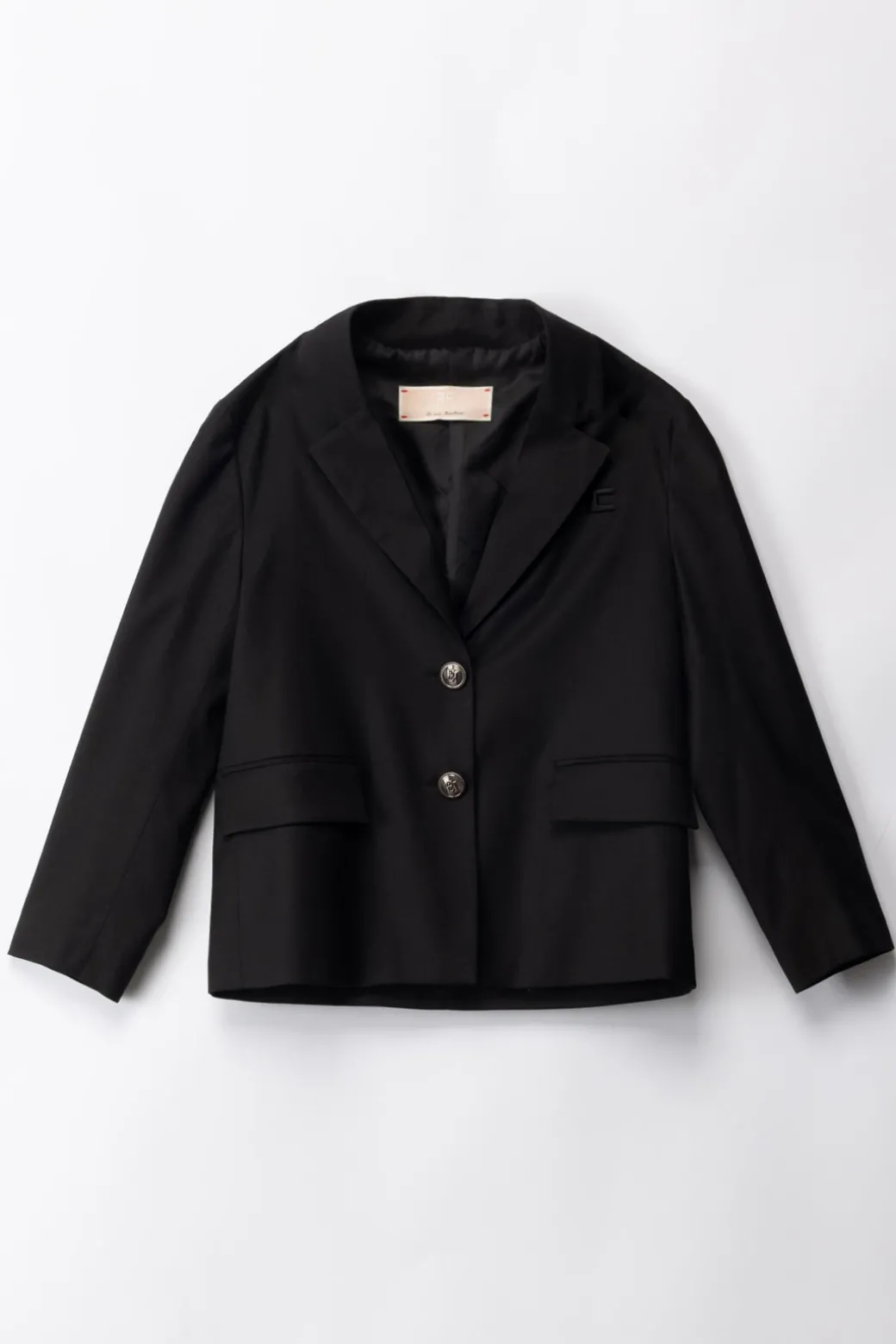 Elisabetta Franchi Bambina Blazer In Fresco Lana con Bottoni Logati