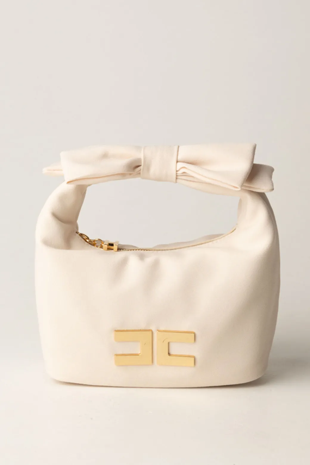 Elisabetta Franchi Bambina Borsa a Mano con Manico Fiocco e Logo