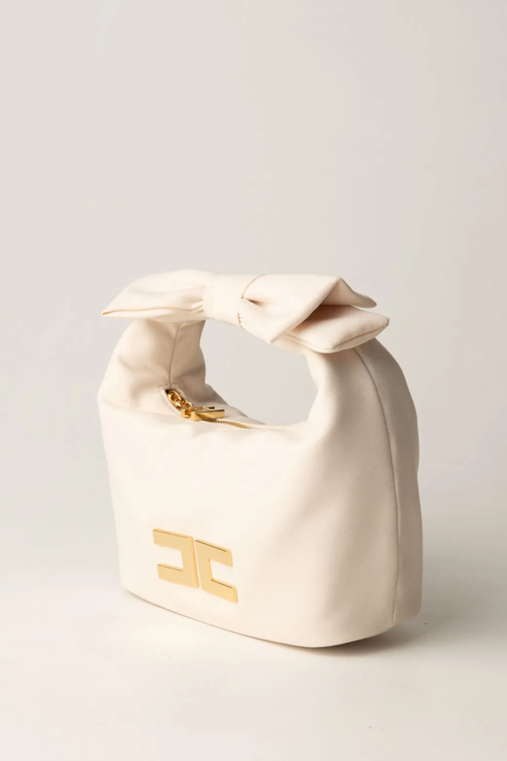 Elisabetta Franchi Bambina Borsa a Mano con Manico Fiocco e Logo
