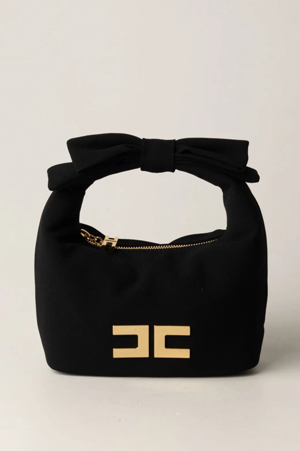 Elisabetta Franchi Bambina Borsa a Mano con Manico Fiocco e Logo