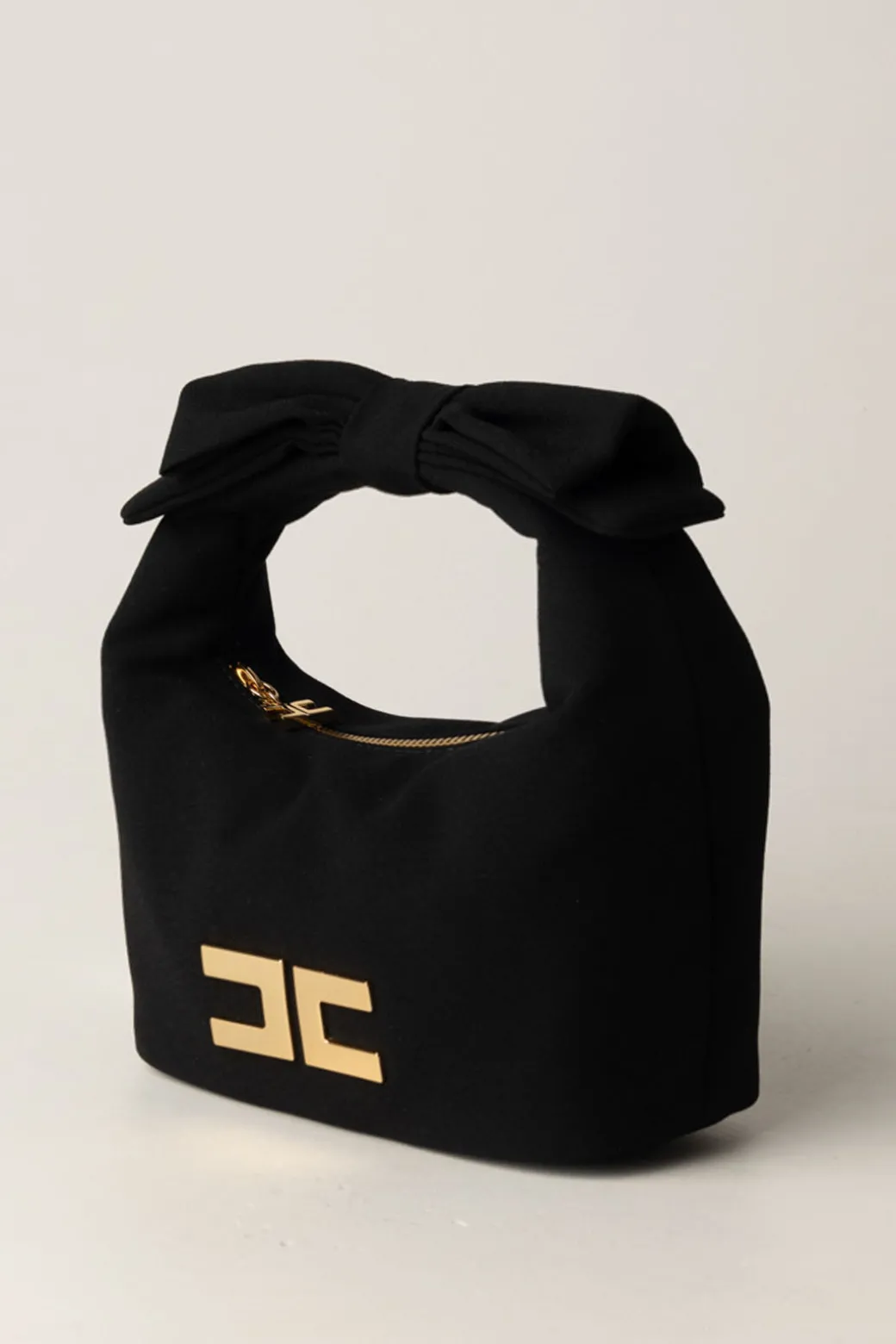 Elisabetta Franchi Bambina Borsa a Mano con Manico Fiocco e Logo