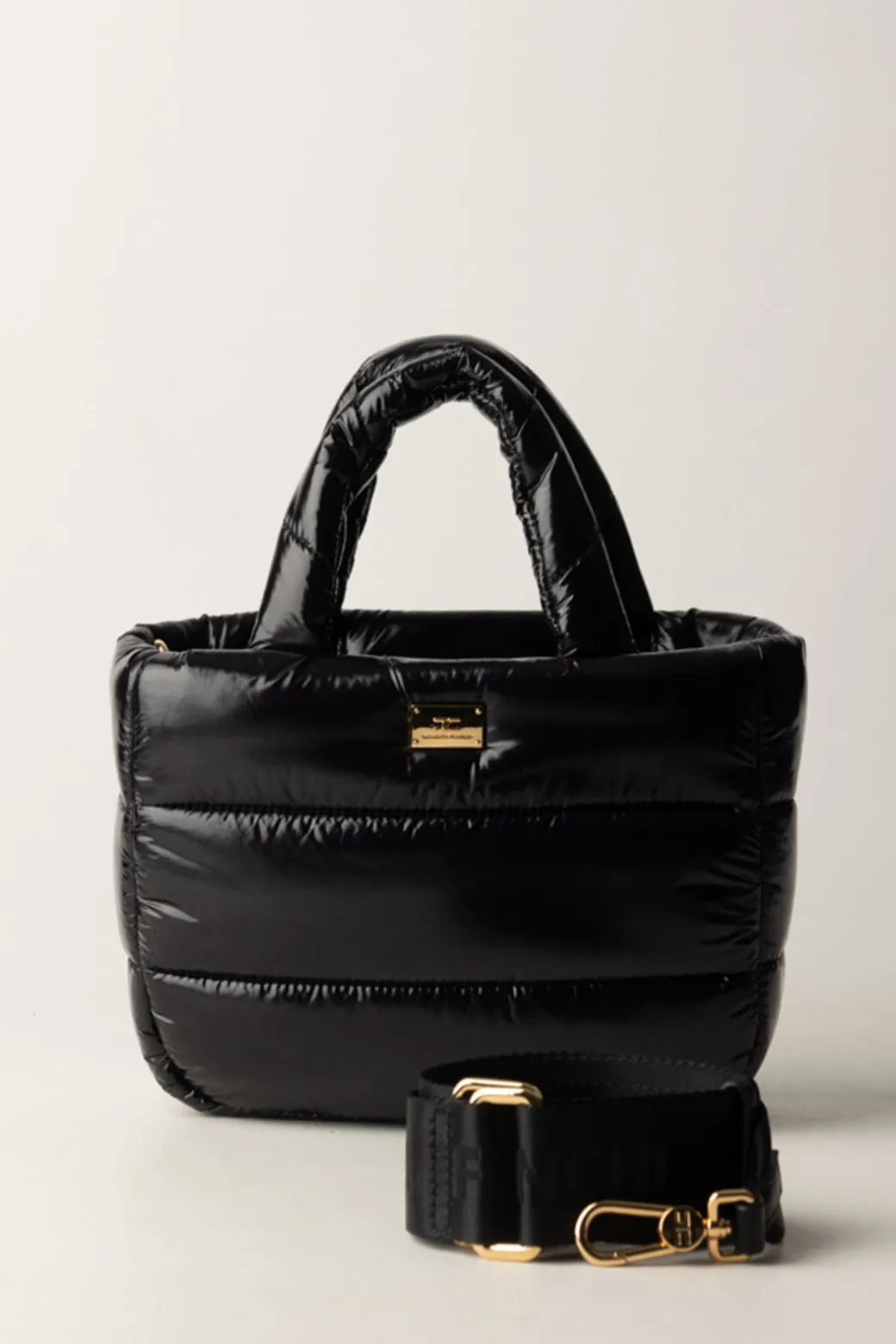 Elisabetta Franchi Bambina Borsa a Mano In Nylon Imbottita