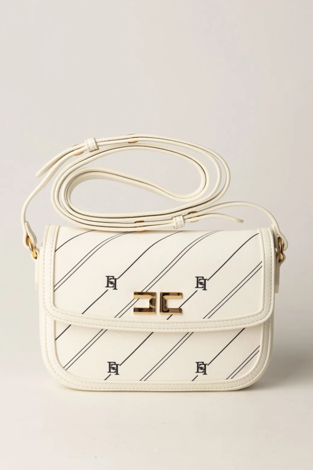 Elisabetta Franchi Bambina Borsa a Tracolla con Stampa Righe
