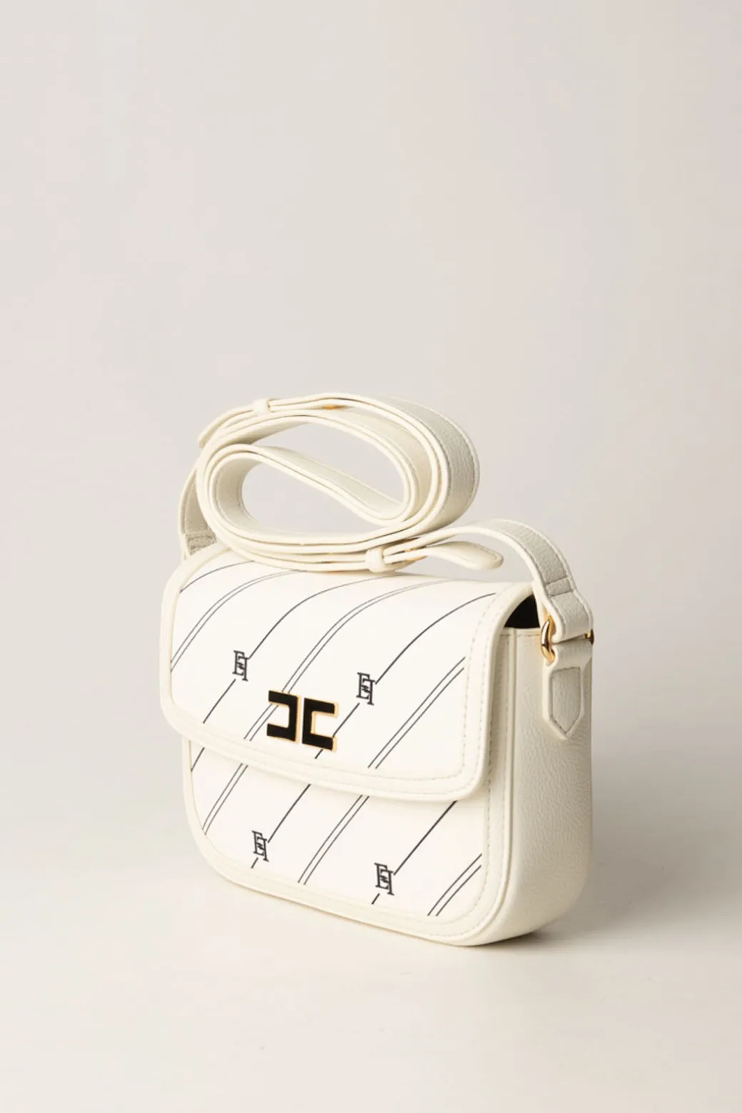 Elisabetta Franchi Bambina Borsa a Tracolla con Stampa Righe