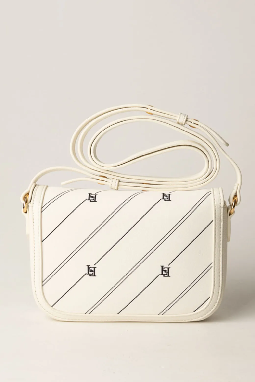 Elisabetta Franchi Bambina Borsa a Tracolla con Stampa Righe