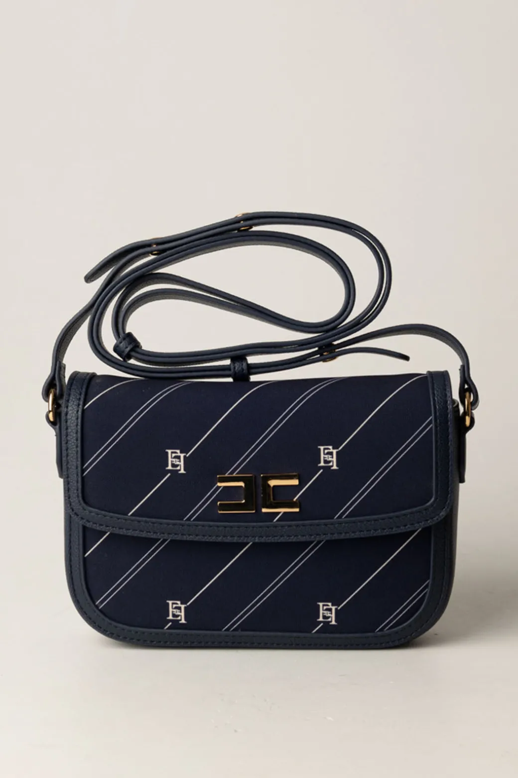 Elisabetta Franchi Bambina Borsa a Tracolla con Stampa Righe