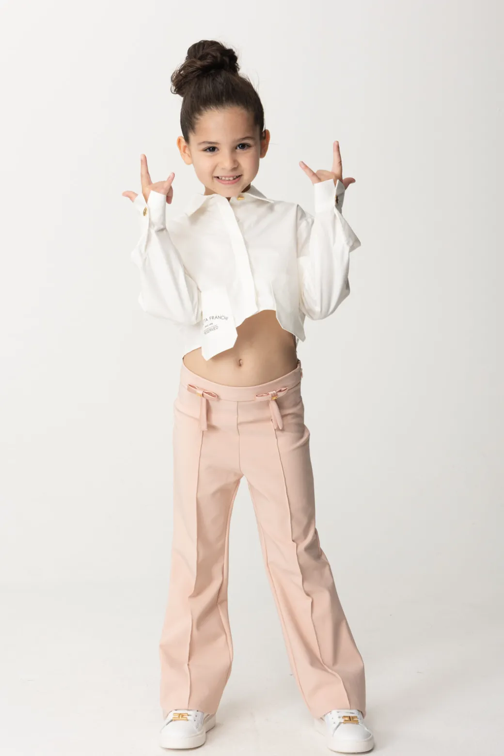 Elisabetta Franchi Bambina Camicia Corta con Tasche